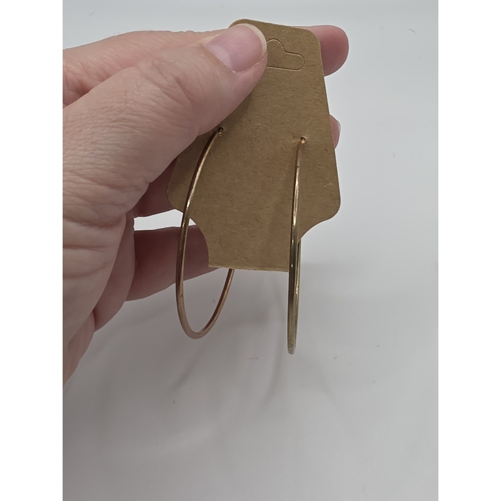 Thin Goldtone Hoop Earrings